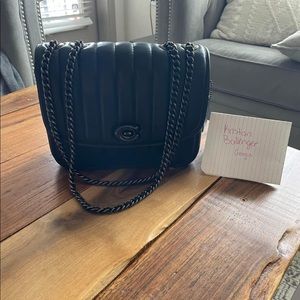 Black Coach Madison Quilted Shoulder Bag